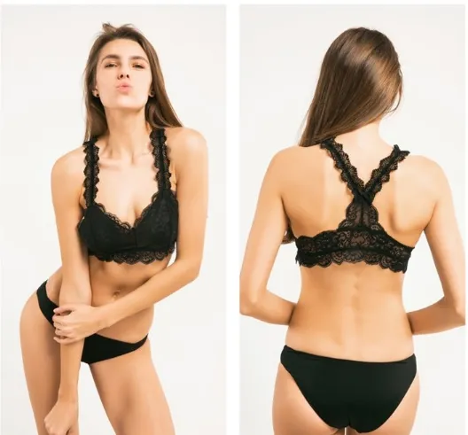 Women's Black Trim Soft Bralette