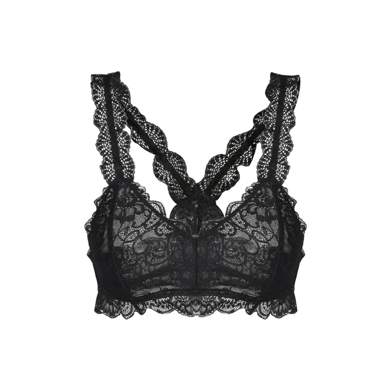 Women's Black Trim Soft Bralette