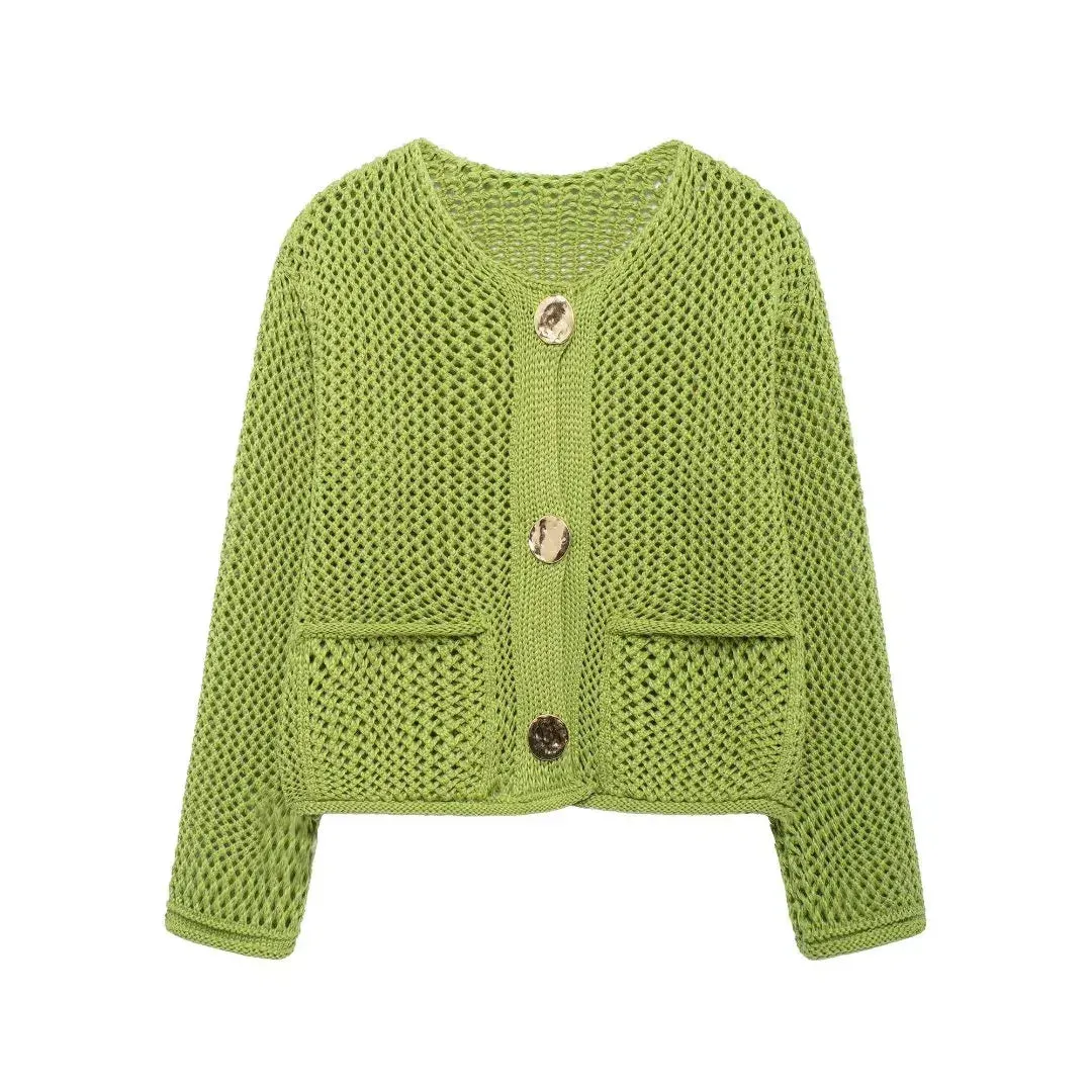 Women's Button Up Loose Knitted Fashion Designer Cardigans