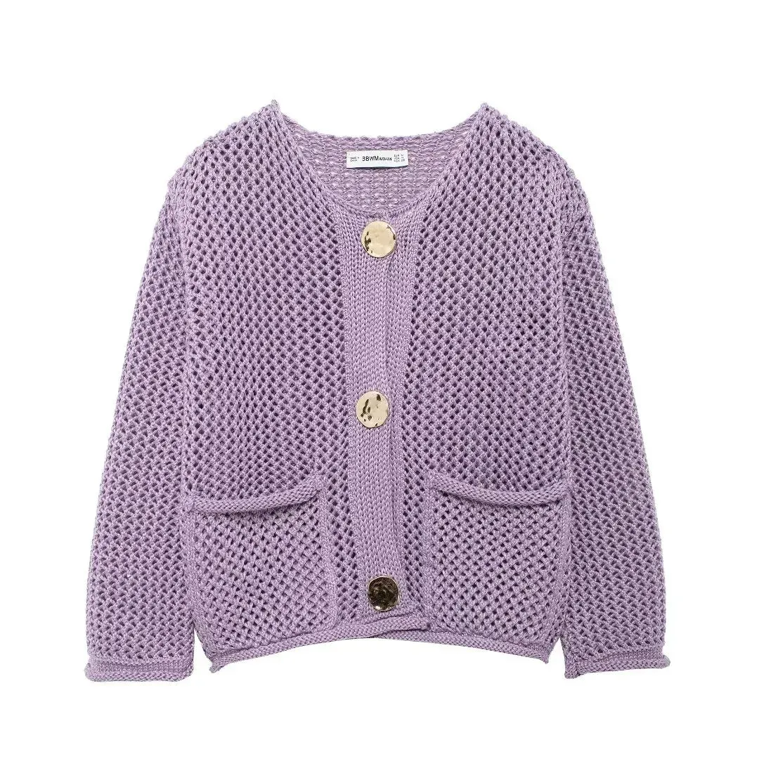 Women's Button Up Loose Knitted Fashion Designer Cardigans