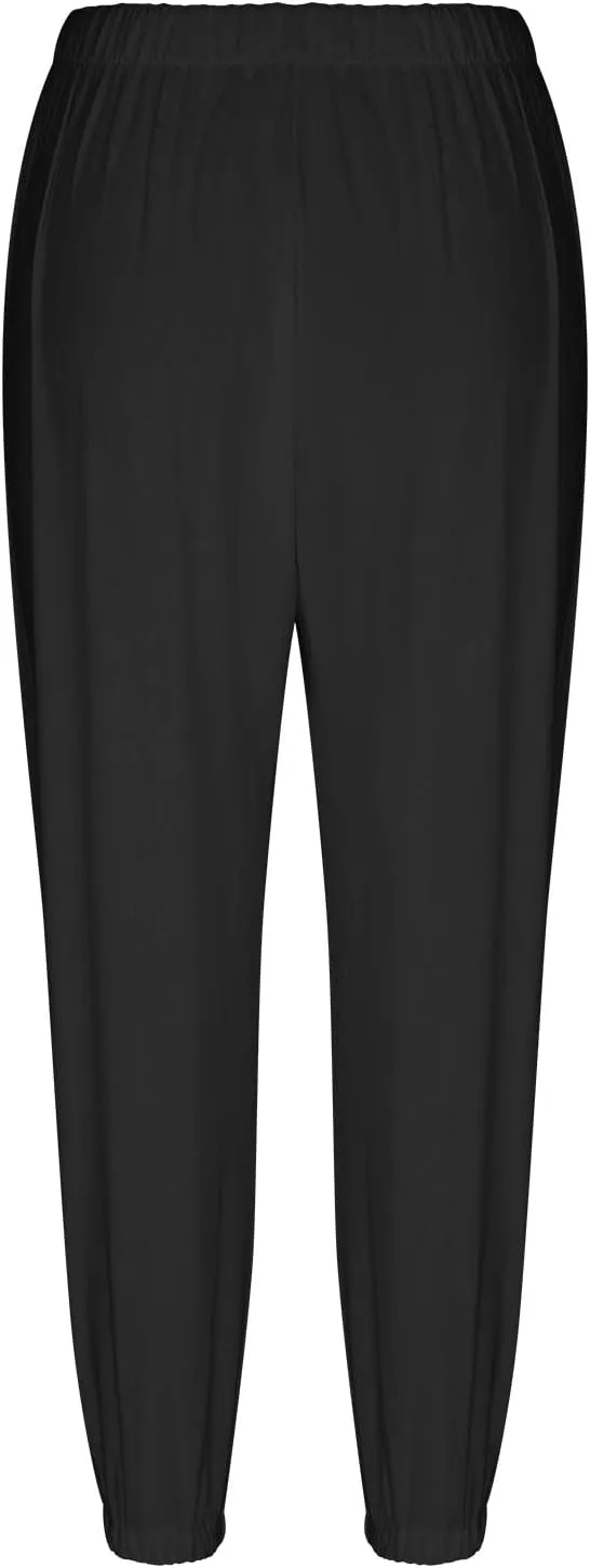 Women's Casual Lantern Tapered Harem Linen Pants Loose Fit Style Flax Ankle Trousers Summer Baggy Slacks with