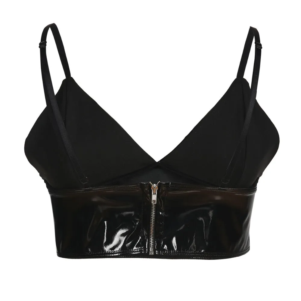 Women's Casual Push Up Zipper Bralette