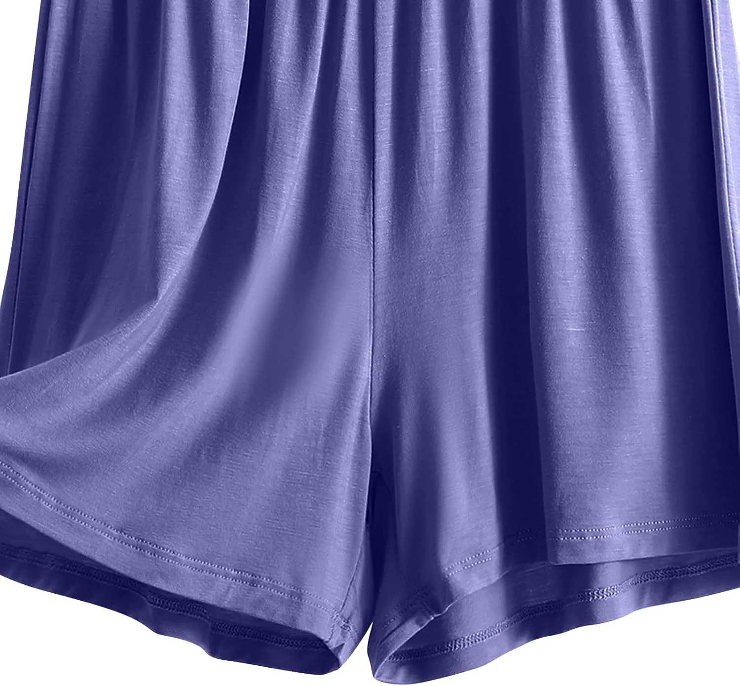 Women's Casual Summer Soft Modal Pajama Shorts Elastic Waist Pj Bottoms Loose Comfy Thin Boxer Sleepwear Lounge Shorts