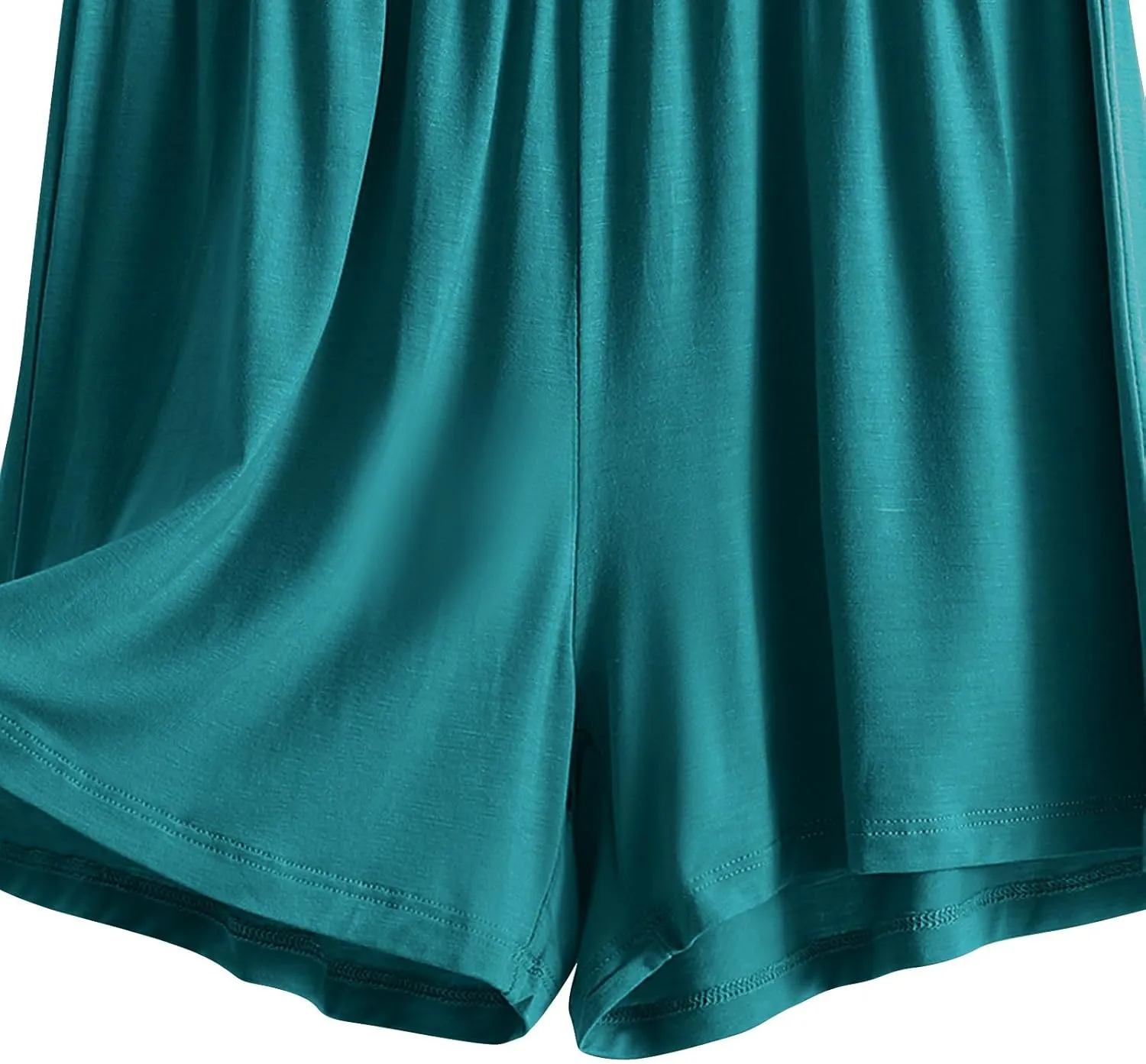 Women's Casual Summer Soft Modal Pajama Shorts Elastic Waist Pj Bottoms Loose Comfy Thin Boxer Sleepwear Lounge Shorts