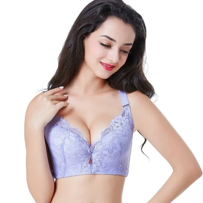 Women's Cotton Push-Up Floral Bra