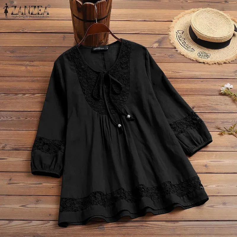 Women's Crochet 5XL Blouse Fashion Designer T-Shirts (Plus Size)