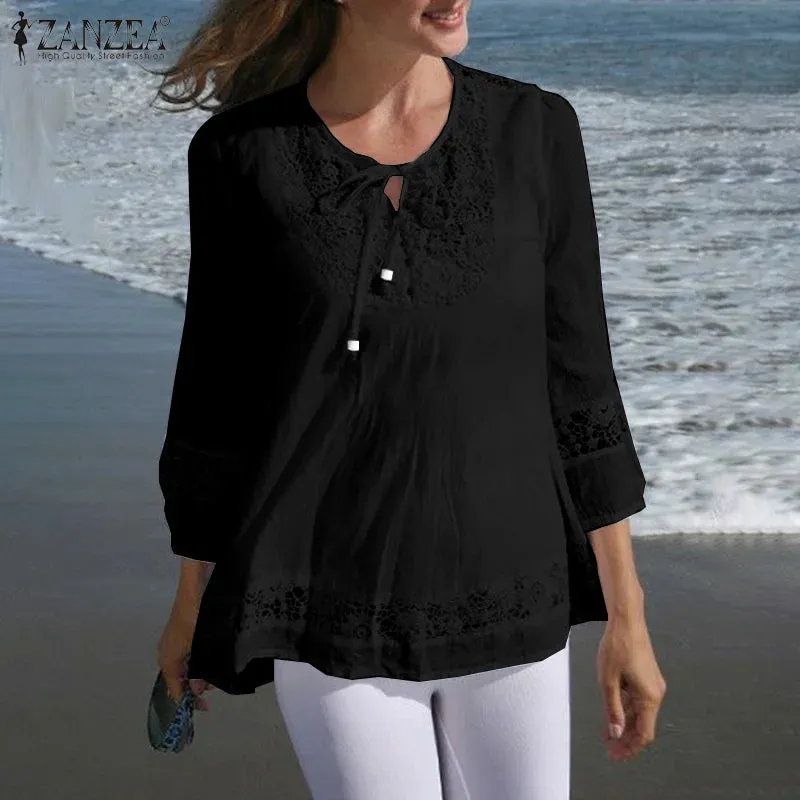 Women's Crochet 5XL Blouse Fashion Designer T-Shirts (Plus Size)