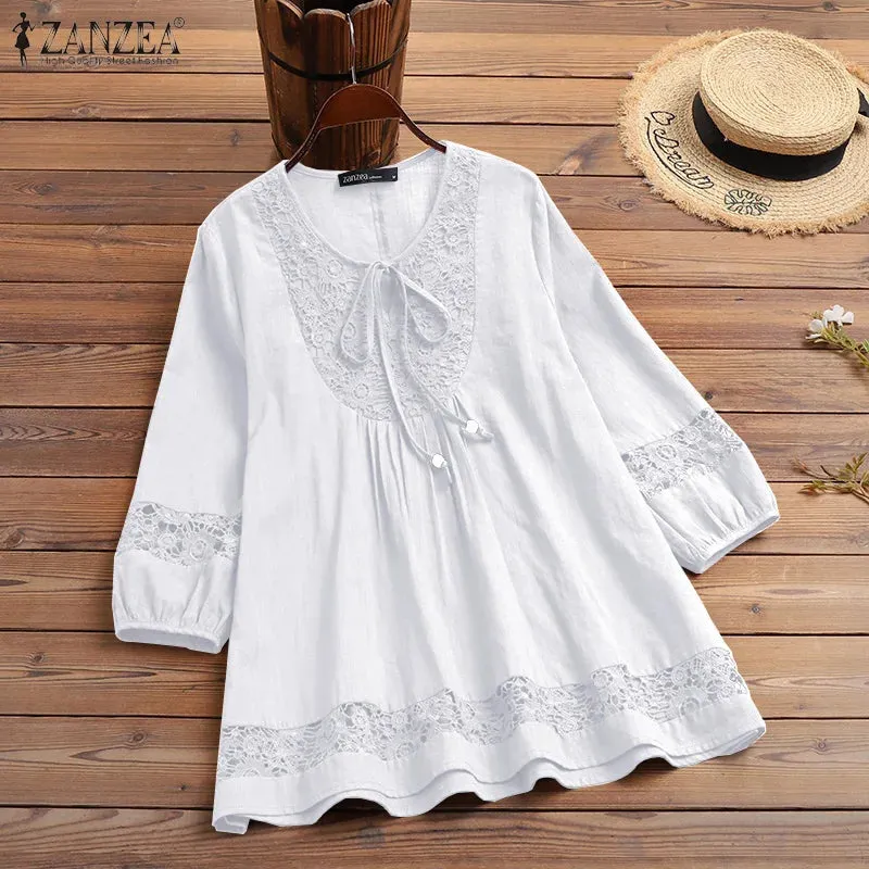 Women's Crochet 5XL Blouse Fashion Designer T-Shirts (Plus Size)