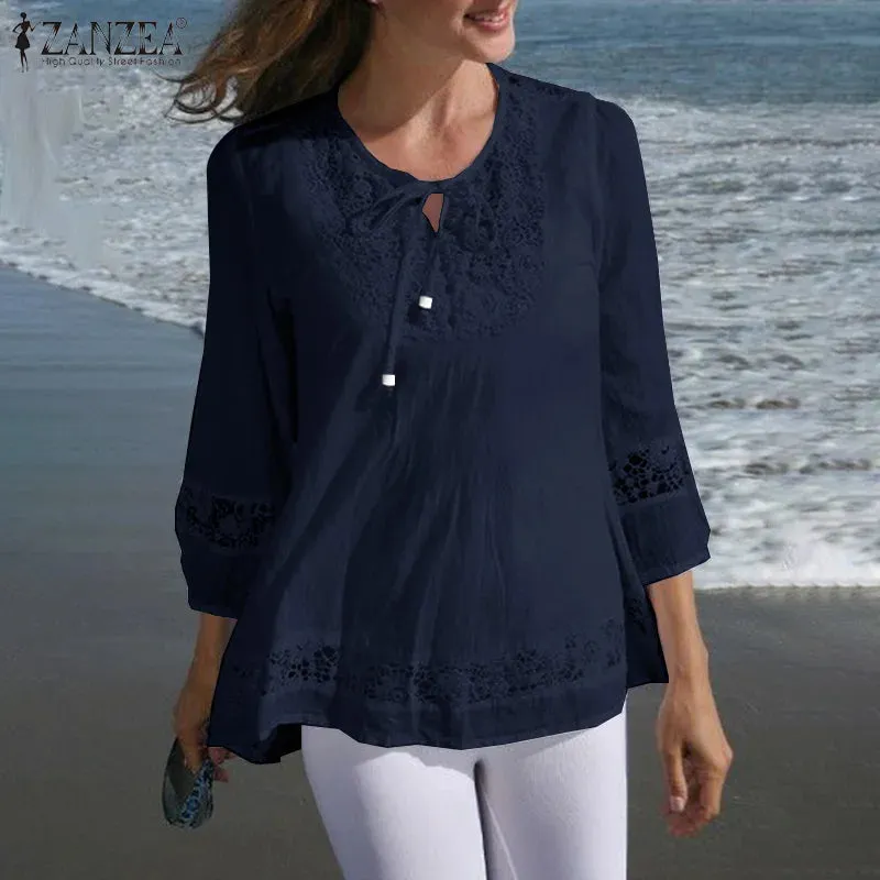 Women's Crochet 5XL Blouse Fashion Designer T-Shirts (Plus Size)