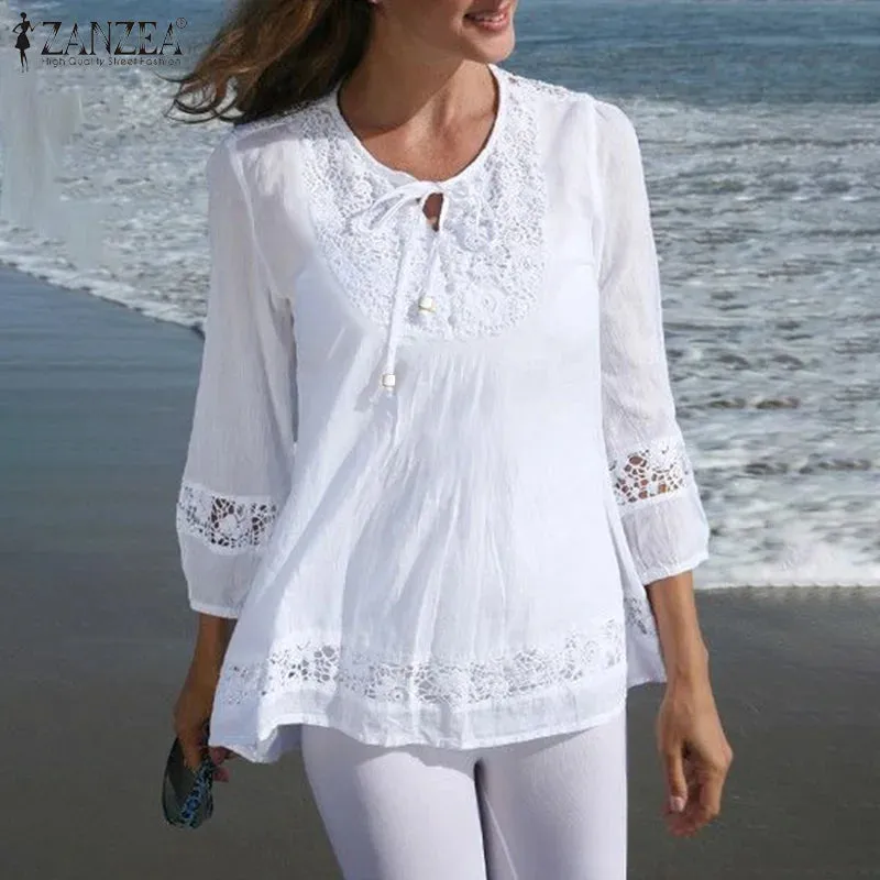 Women's Crochet 5XL Blouse Fashion Designer T-Shirts (Plus Size)