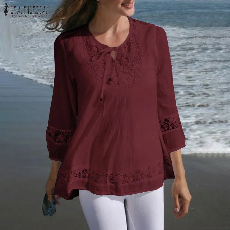 Women's Crochet 5XL Blouse Fashion Designer T-Shirts (Plus Size)