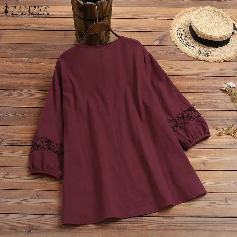 Women's Crochet 5XL Blouse Fashion Designer T-Shirts (Plus Size)