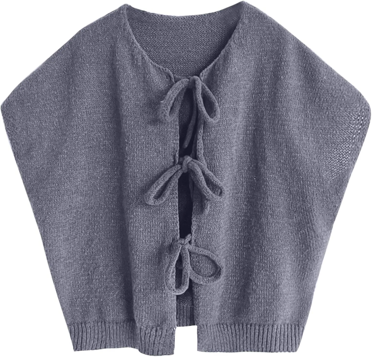 Womens Denim Tie Front Tops Babydoll Peplum Puff Sleeve Jean Shirts Crew Neck Summer Casual Bow Blouses