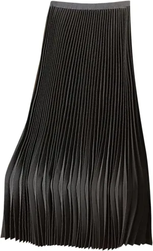 Womens Elastic Waist Flowy Pleated Maxi Skirt Swing Flowy Plus Size Skirts Comfy Elegant Dressy Causal A-Line Dress