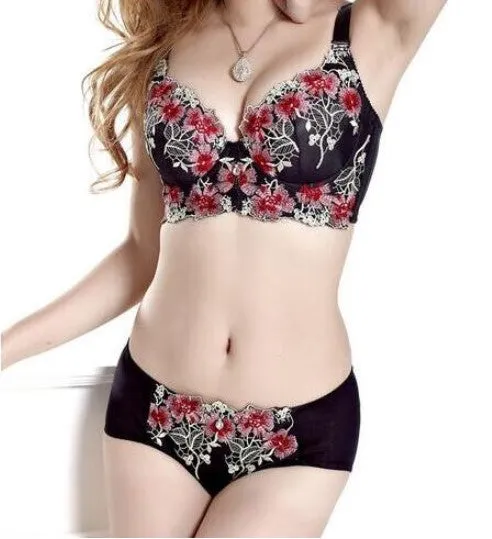 Women's Floral Lace Set With Push Up Bra | Ladies Lingerie