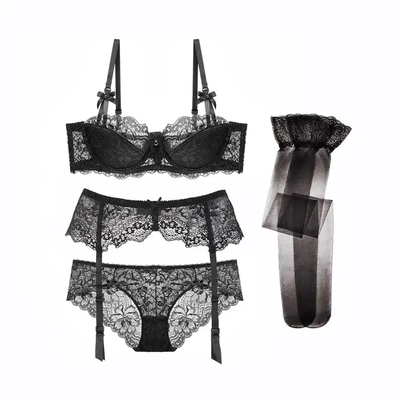 Women's Four-Piece Plus Size Lingerie Set