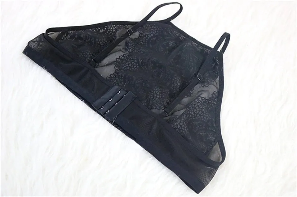 Women's Lace Lingerie Set | Bralette and Hight Waist Panties