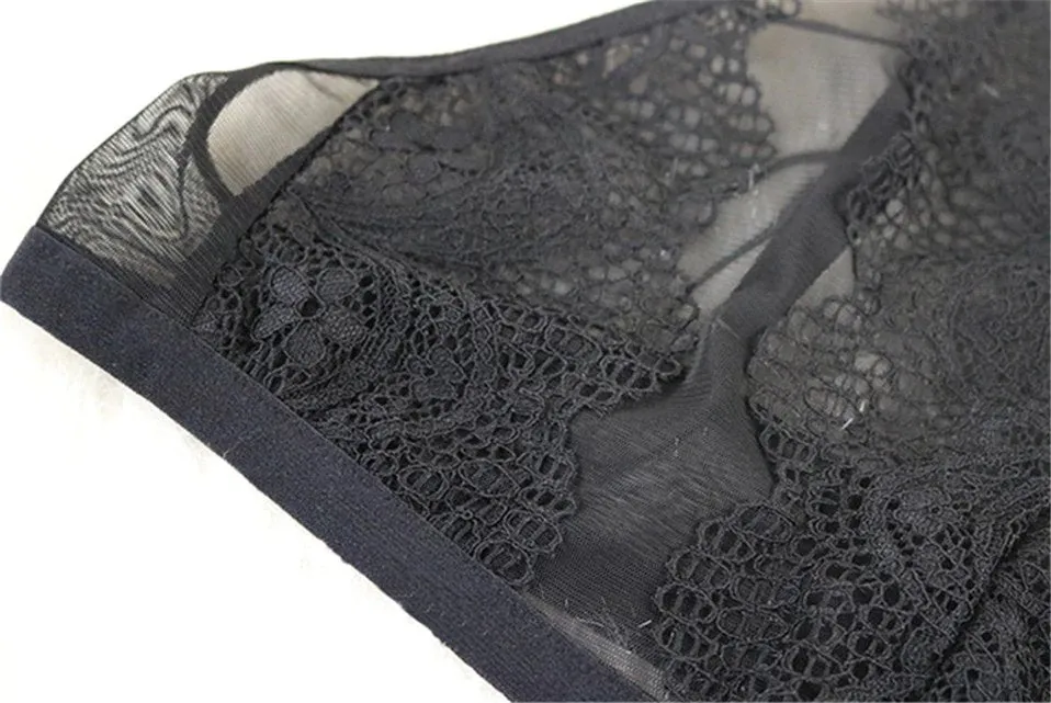 Women's Lace Lingerie Set | Bralette and Hight Waist Panties