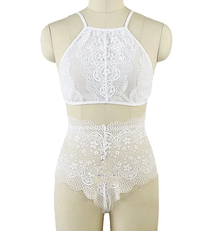Women's Lace Lingerie Set | Bralette and Hight Waist Panties