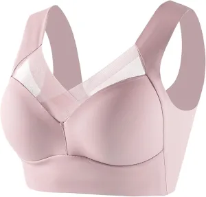 Women's Large Lace Bra Full Coverage Adjustable Bralette Comfortable Soft Daily Brassiere Seamless Leisure Bras