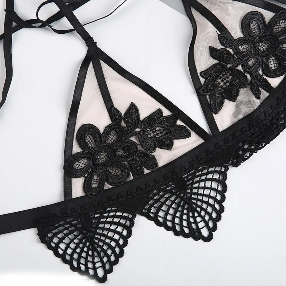 Women's Mesh Push Up Lace Bralette