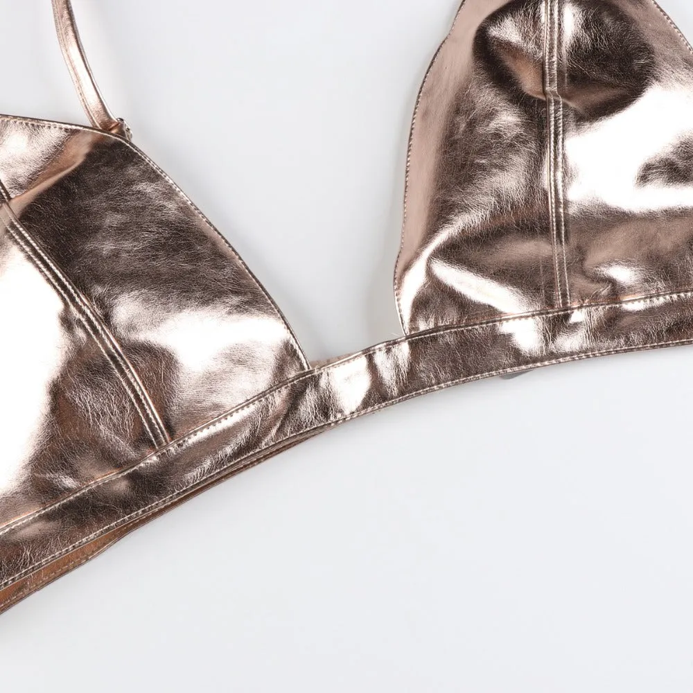 Women's Metal Style Modern Bralette
