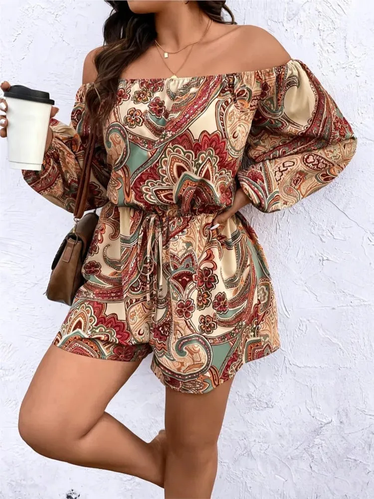 Women's Off Shoulder 5XL Rompers Fashion Designer Jumpsuits (Plus Size)