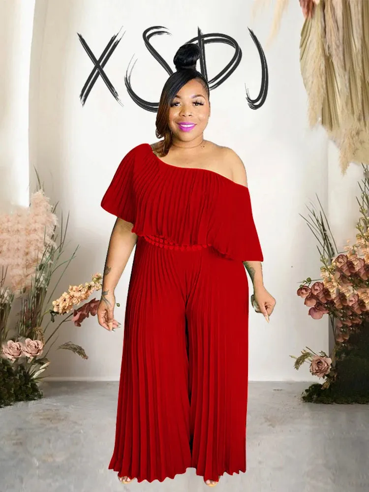 Women's Off Shoulder Designer Fashion Rompers Jumpsuits (Plus Size)