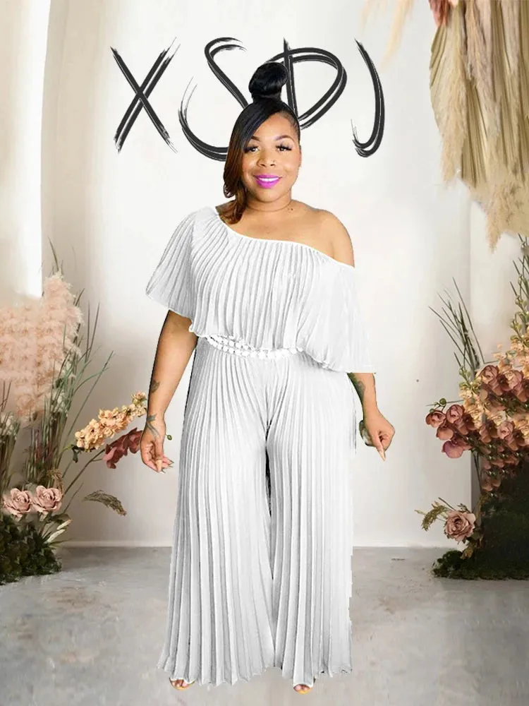 Women's Off Shoulder Designer Fashion Rompers Jumpsuits (Plus Size)