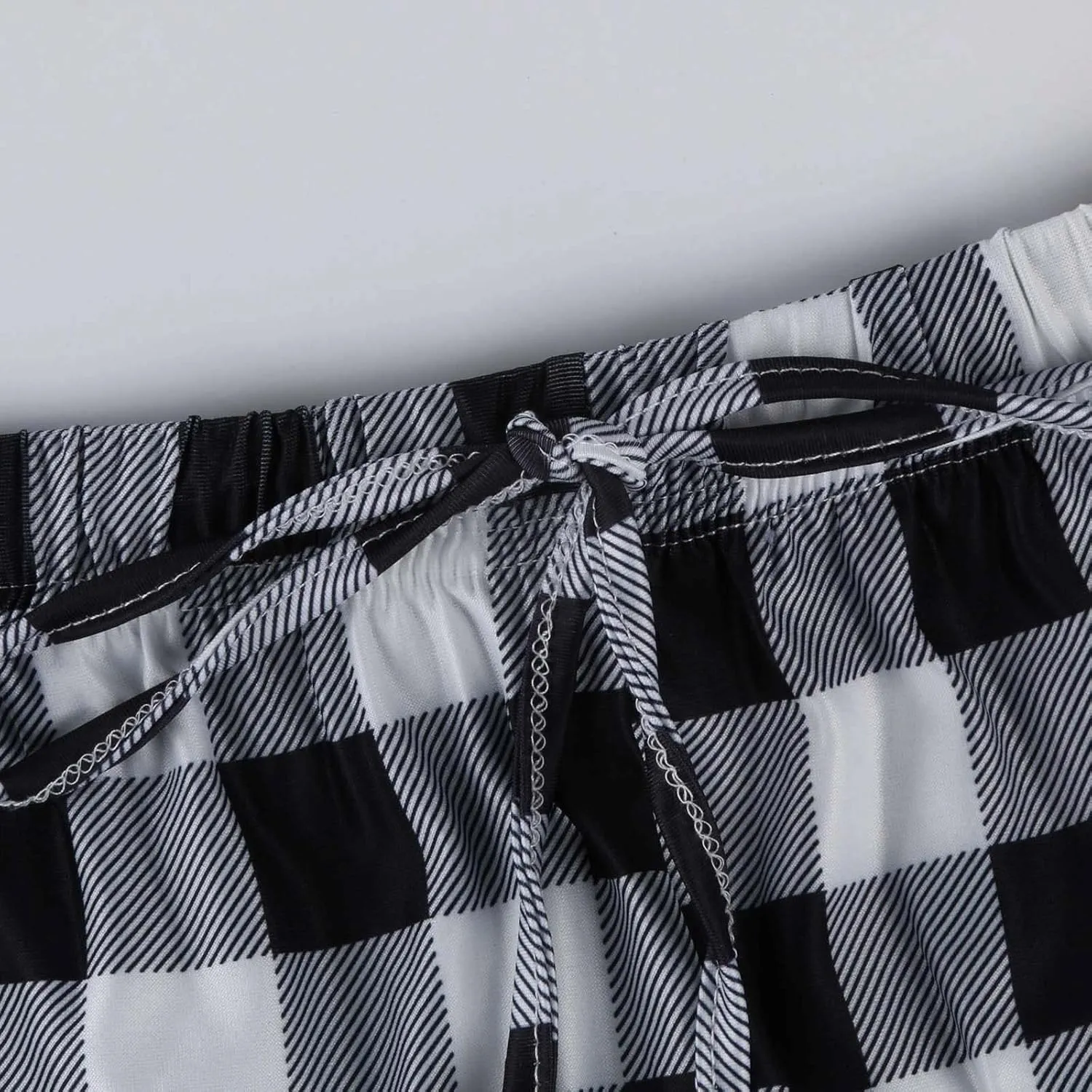 Womens Pajama Pants Checkered Comfy Plus Size Bottoms Sleep Pants Wide Leg Family Cozy Pjs Fleece Unisex