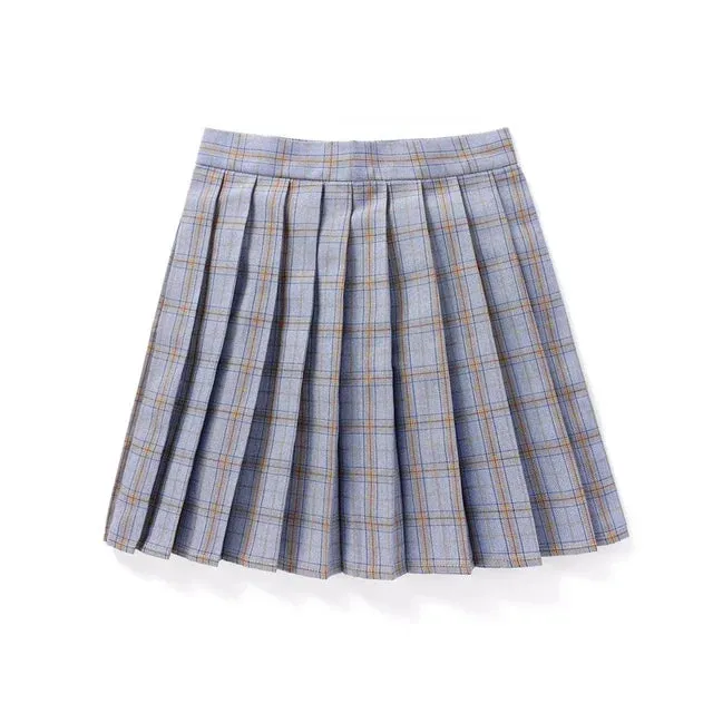 Women's Plaid Fashion Designer A-line Mini Short Skirts (Plus Size)