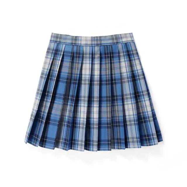 Women's Plaid Fashion Designer A-line Mini Short Skirts (Plus Size)