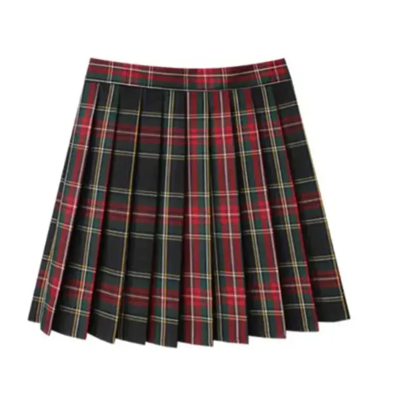 Women's Plaid Fashion Designer A-line Mini Short Skirts (Plus Size)