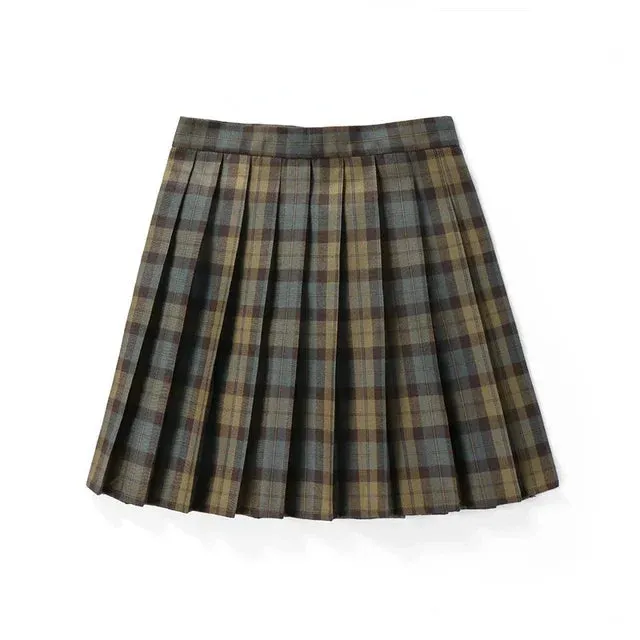 Women's Plaid Fashion Designer A-line Mini Short Skirts (Plus Size)