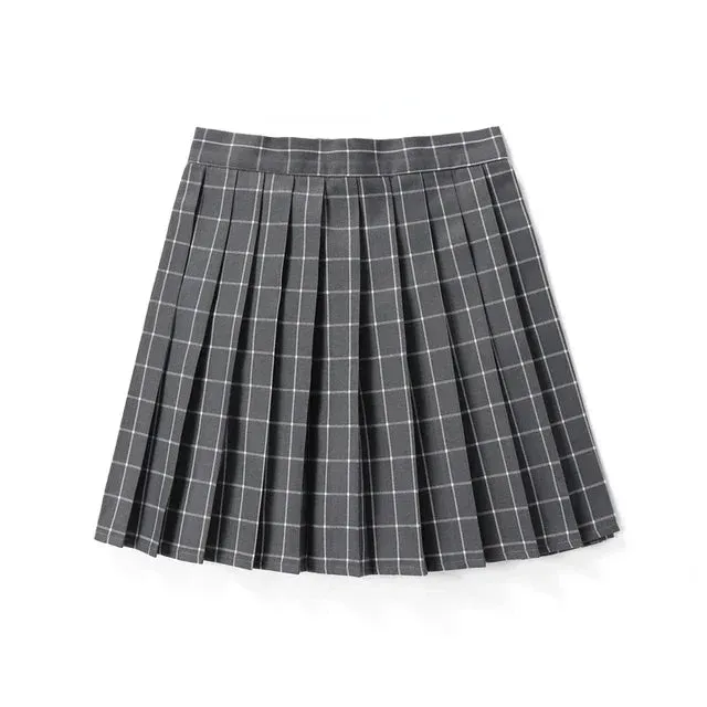 Women's Plaid Fashion Designer A-line Mini Short Skirts (Plus Size)