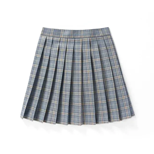 Women's Plaid Fashion Designer A-line Mini Short Skirts (Plus Size)