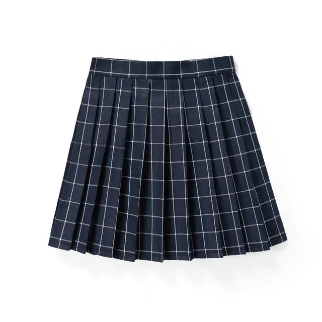 Women's Plaid Fashion Designer A-line Mini Short Skirts (Plus Size)