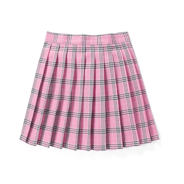 Women's Plaid Fashion Designer A-line Mini Short Skirts (Plus Size)