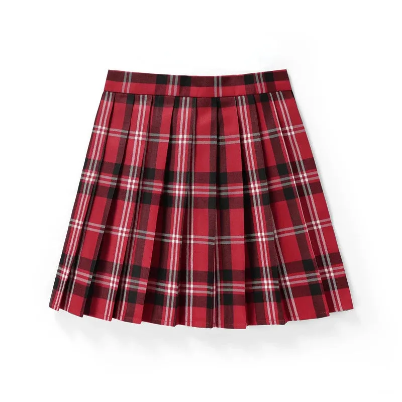Women's Plaid Fashion Designer A-line Mini Short Skirts (Plus Size)