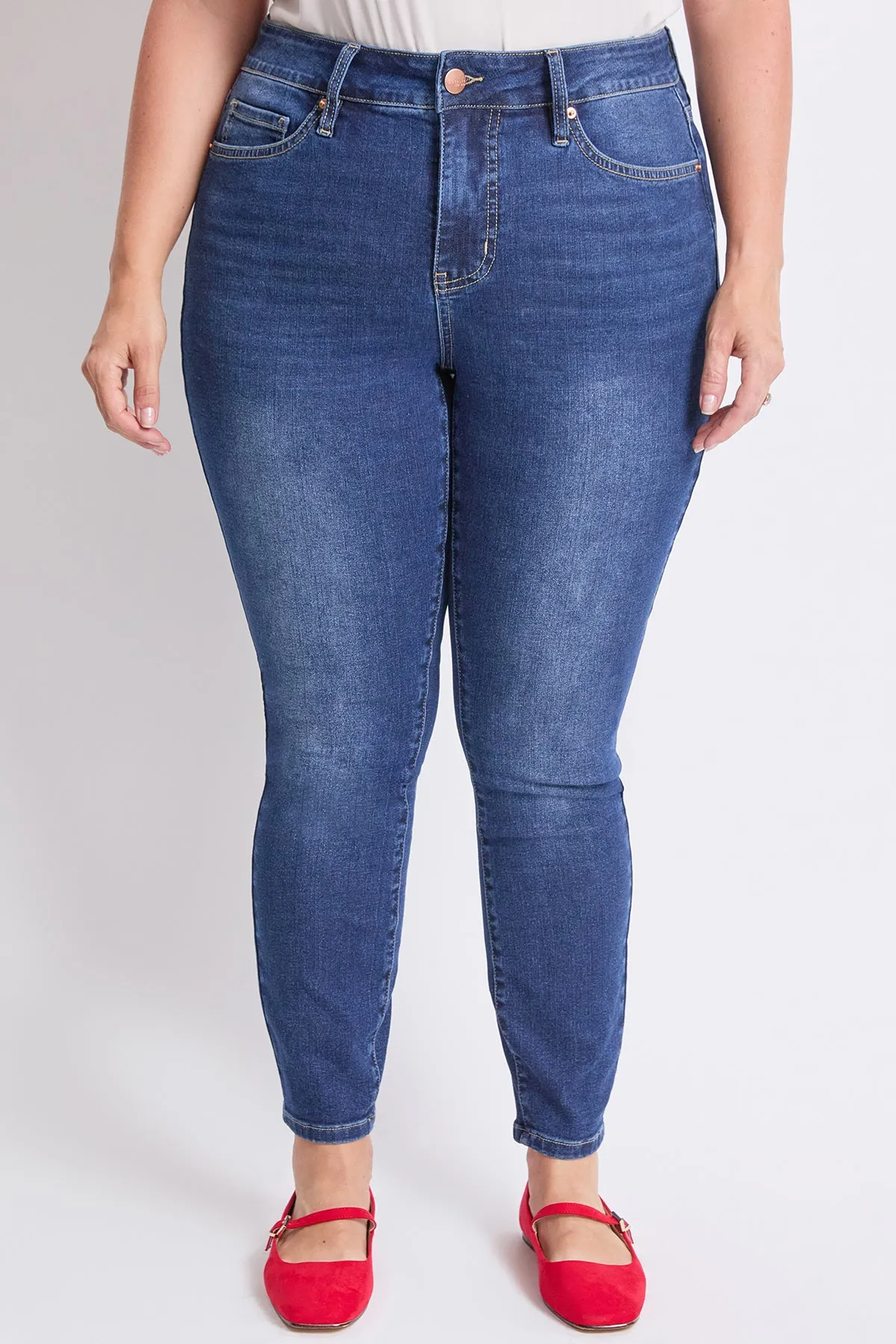 Women's Plus High Rise Basic 5 Pocket Skinny Jeans