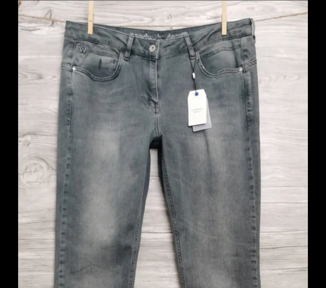 WOMENS PLUS SIZE 14/31 - SANDWICH, Slim Fit Skinny Jeans, Vintage Grey Wash NWT B26
