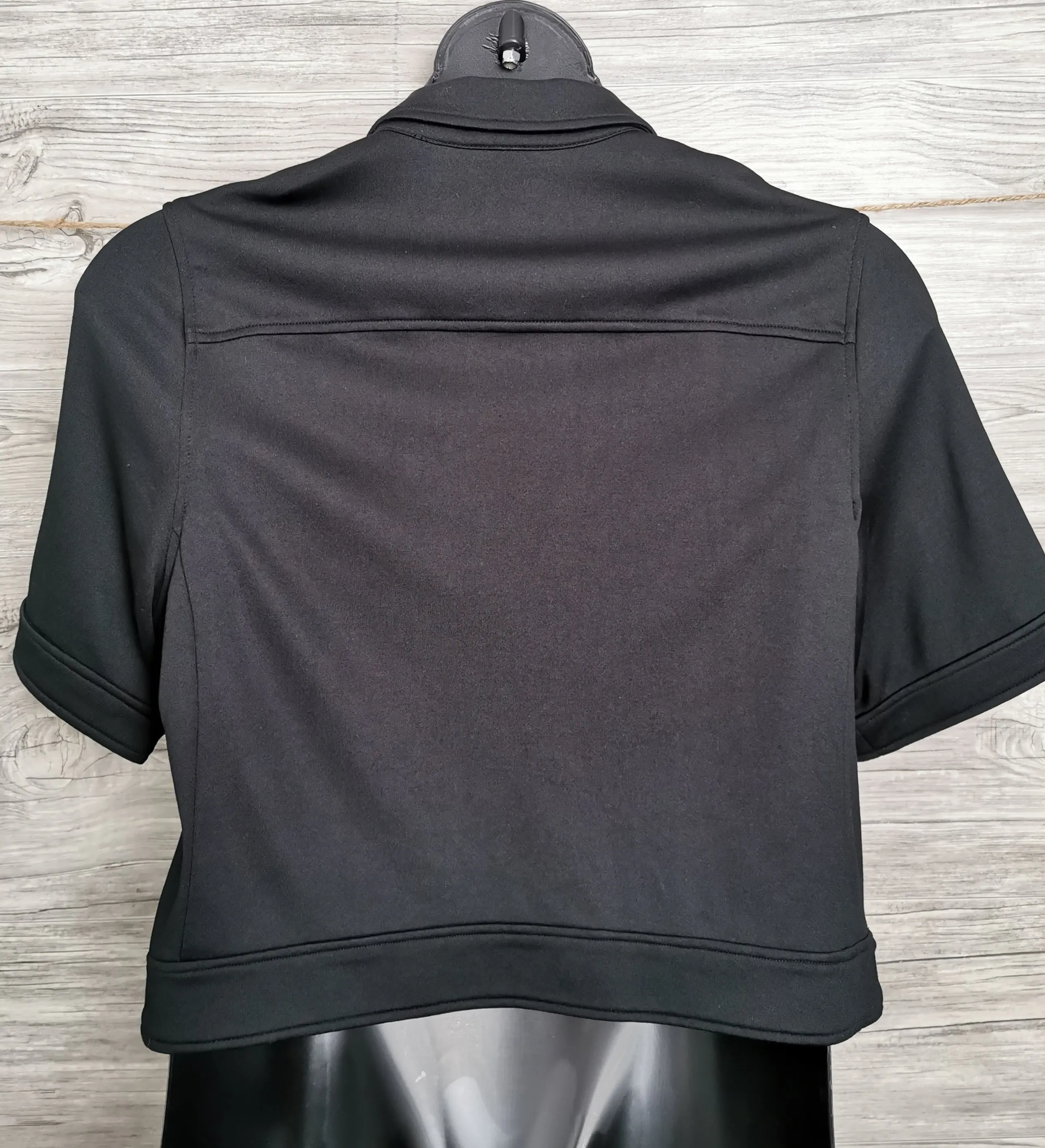 WOMENS PLUS SIZE 16 - MICHEL STUDIO COLLECTION, Black Crop Jacket EUC B34