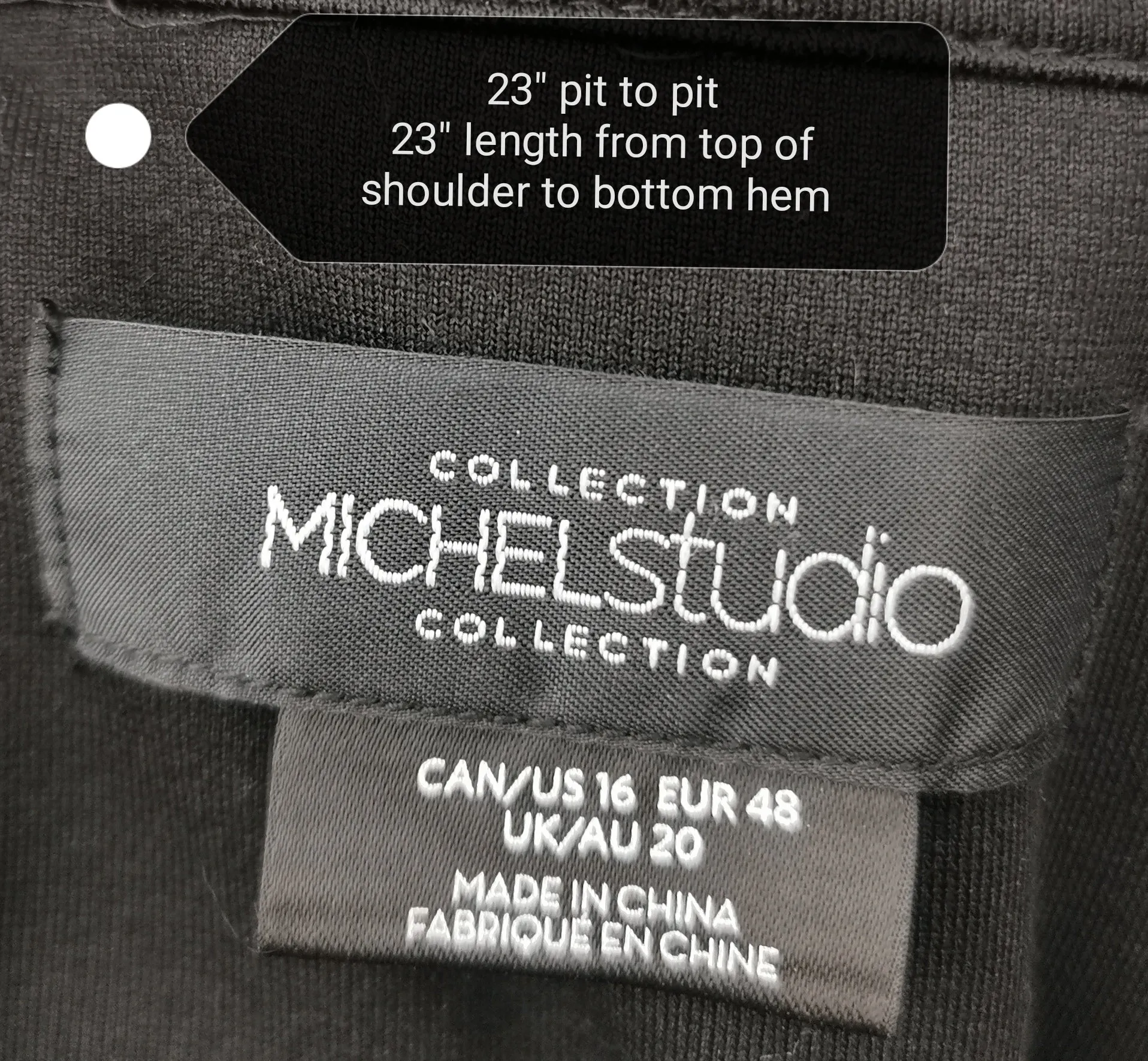 WOMENS PLUS SIZE 16 - MICHEL STUDIO COLLECTION, Black Crop Jacket EUC B34