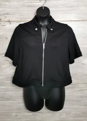 WOMENS PLUS SIZE 16 - MICHEL STUDIO COLLECTION, Black Crop Jacket EUC B34