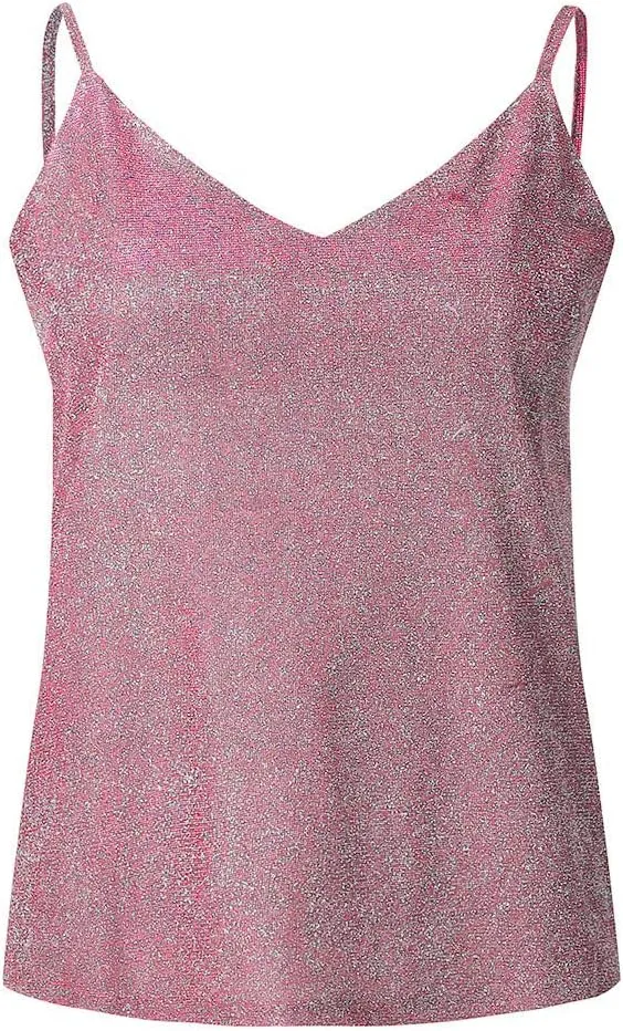 Womens Plus Size Camisole Tank Tops V Neck Sleeveless Baggy Summer 2024 Trendy Cami Blouses