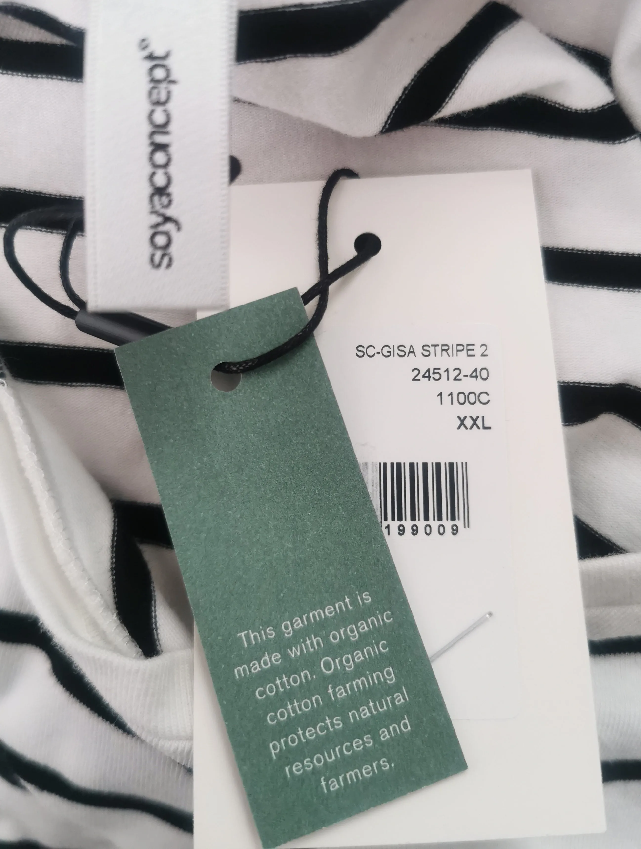 WOMENS PLUS SIZE XXL - SOYA CONCEPT, Fitted T-shirt, Organic Cotton NWT B53