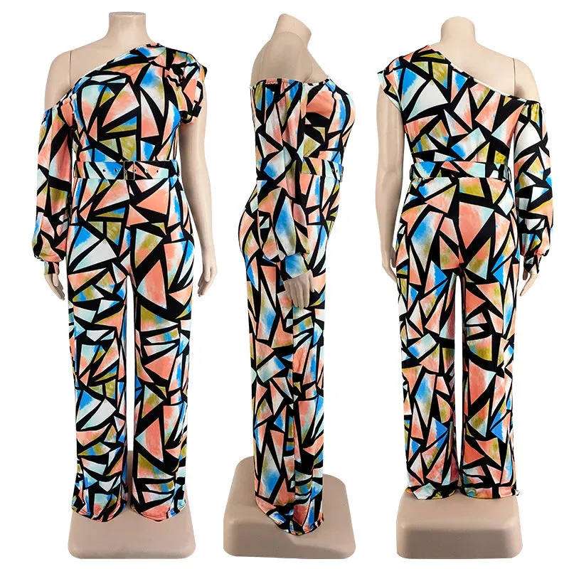 Women's Rompers 5XL Fashion Designer Backless Jumpsuits (Plus Size)