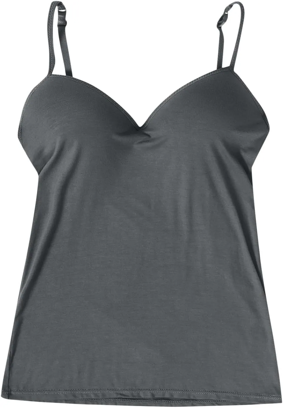 Women's Shelf Bra Camisole Tops Adjustable Spaghetti Strap Cami Tank Basic Cami Undershirt Sleeveless Underwear