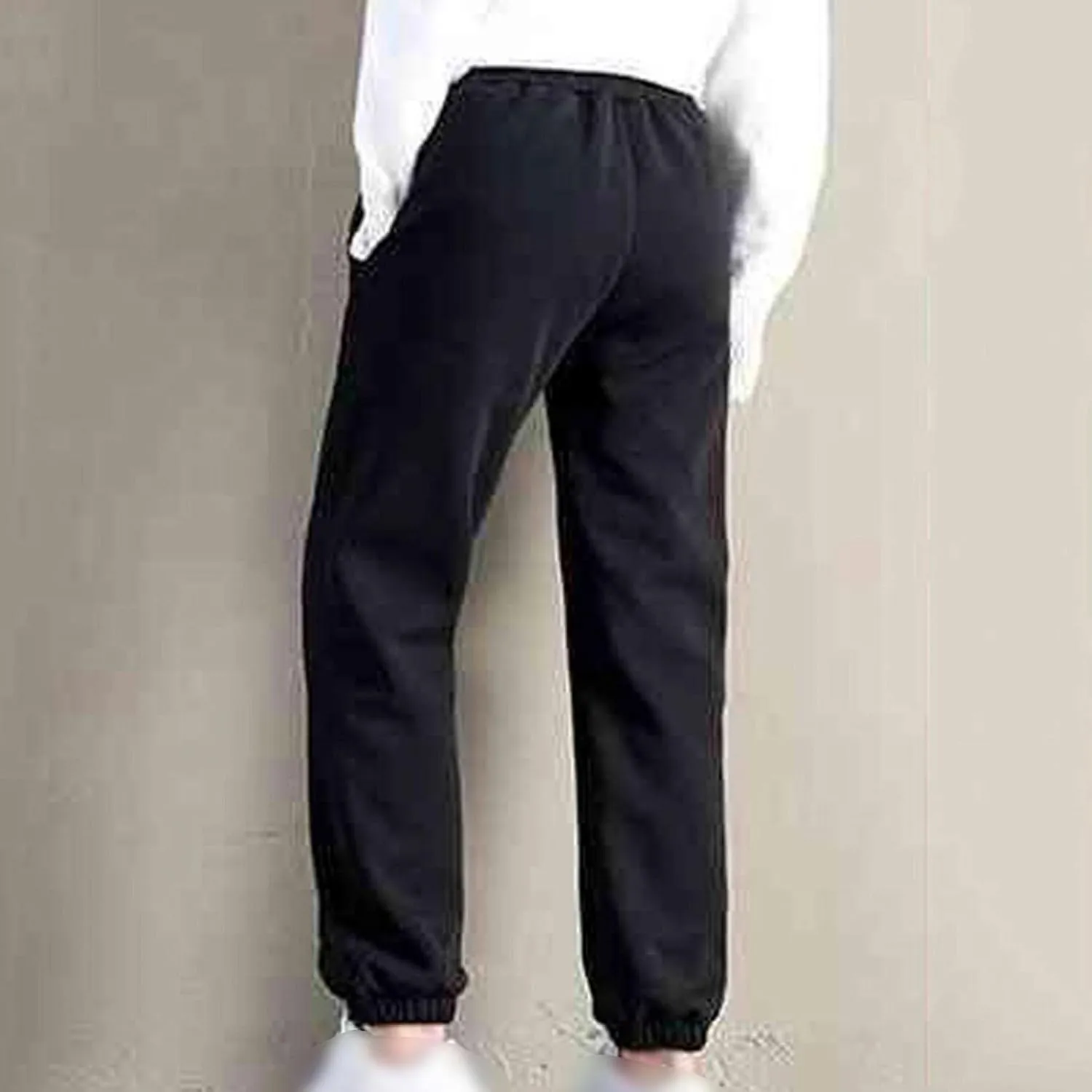 Women's Sherpa Lined Joggers Warm Sweatpants Thermal Athletic Lounge Fleece Pants Drawstring Pocket Sweatpant Trousers