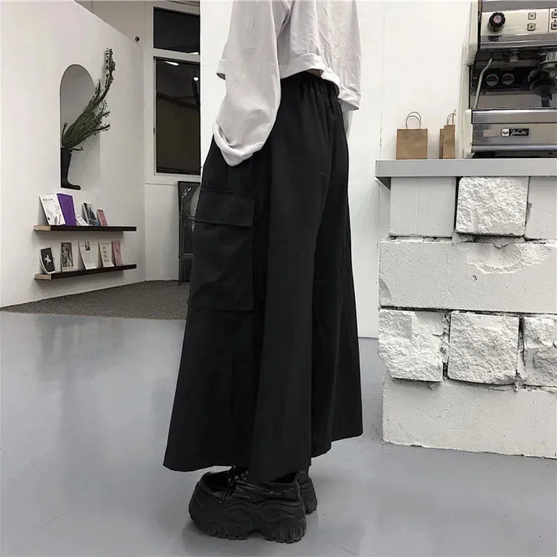 Women's Side Split 6XL Fashion Designer Pockets Pants (Plus Size)
